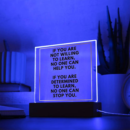 If You Are Determined Inspirational Acrylic Plaque