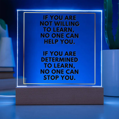 If You Are Determined Inspirational Acrylic Plaque