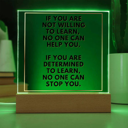 If You Are Determined Inspirational Acrylic Plaque