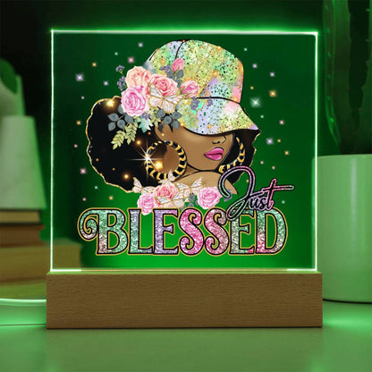 Just Blessed Acrylic Plaque