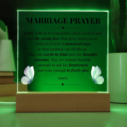 Marriage Prayer Couples LED Room Décor and Night Light