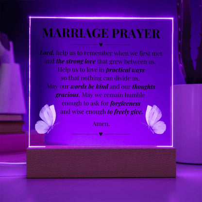 Marriage Prayer Couples LED Room Décor and Night Light