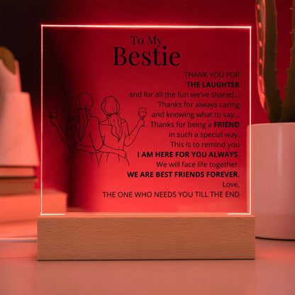 To My Bestie Acrylic Plaque