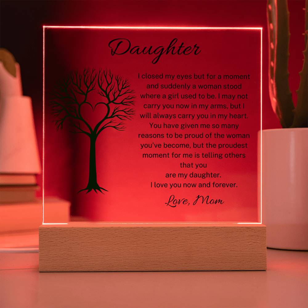 Daughter I Love You Acrylic Plaque