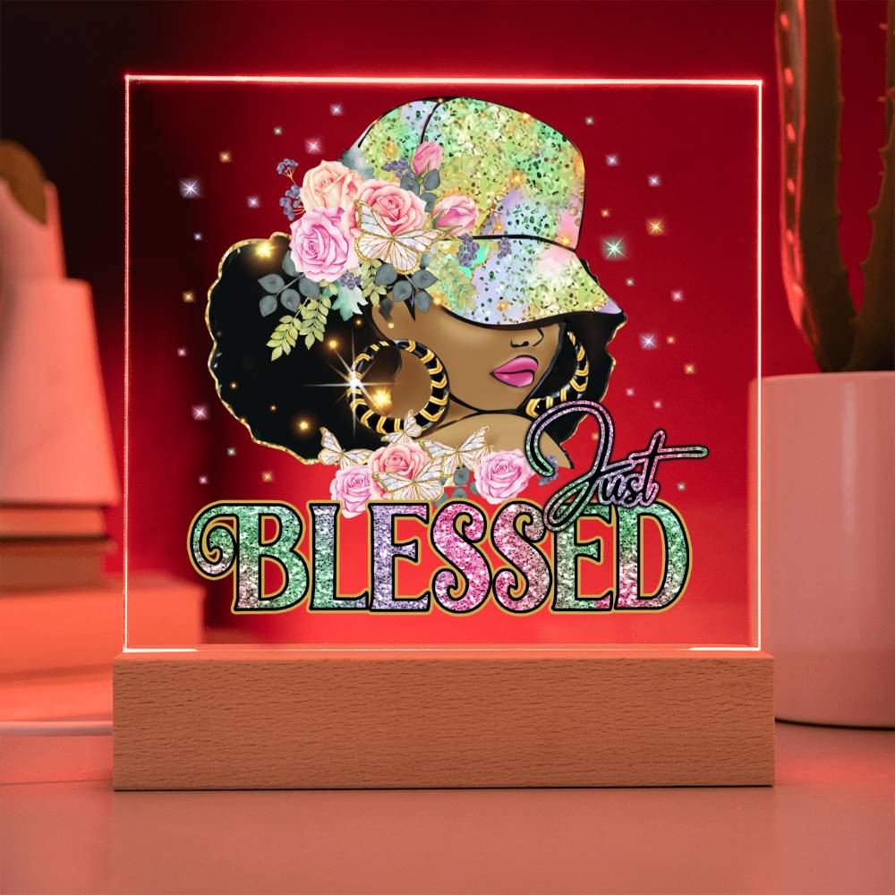 Just Blessed Acrylic Plaque