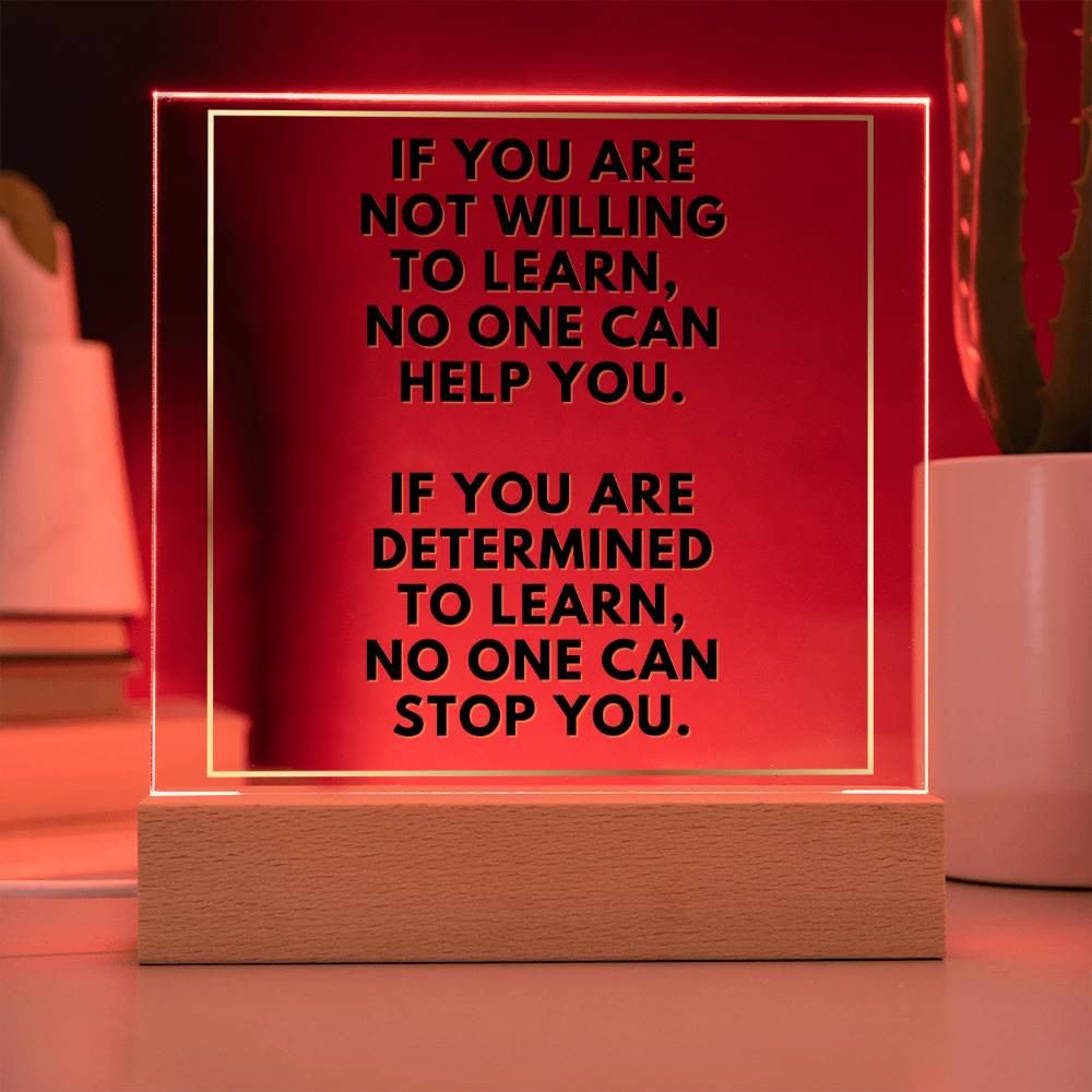 If You Are Determined Inspirational Acrylic Plaque