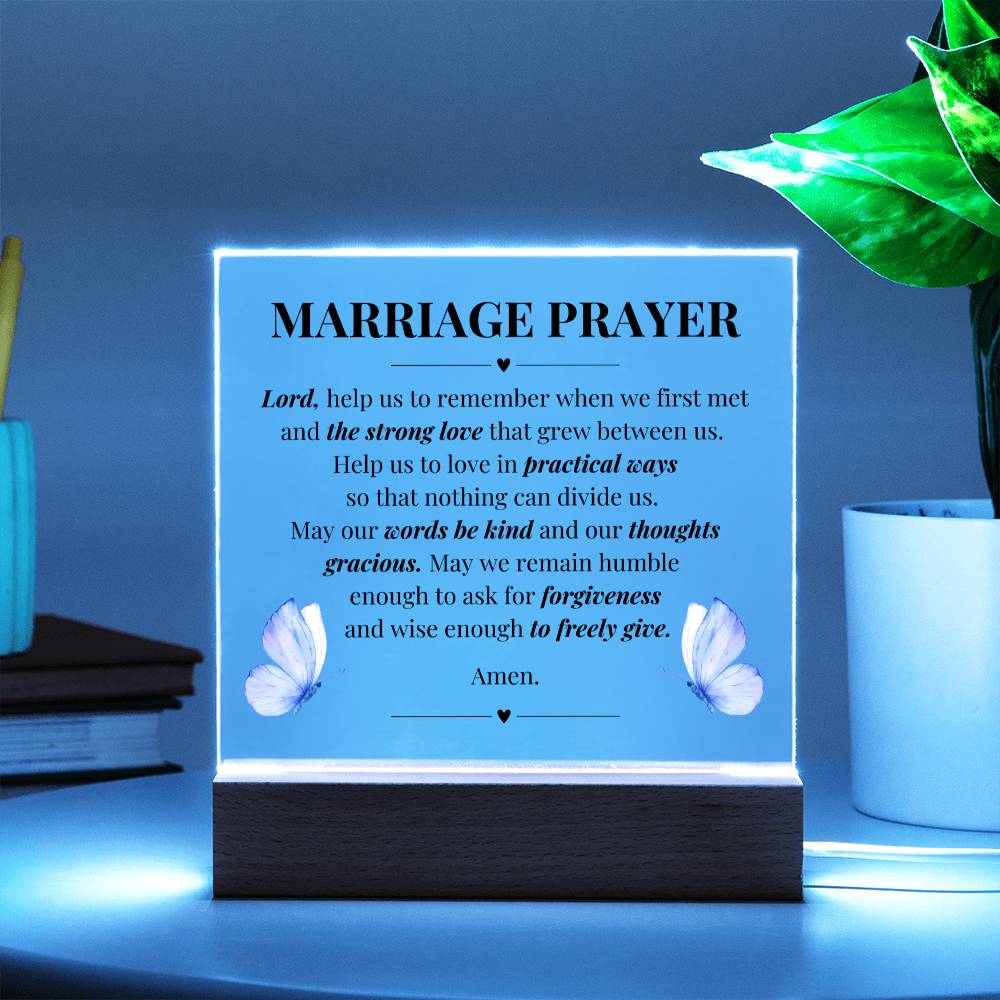 Marriage Prayer Couples LED Room Décor and Night Light