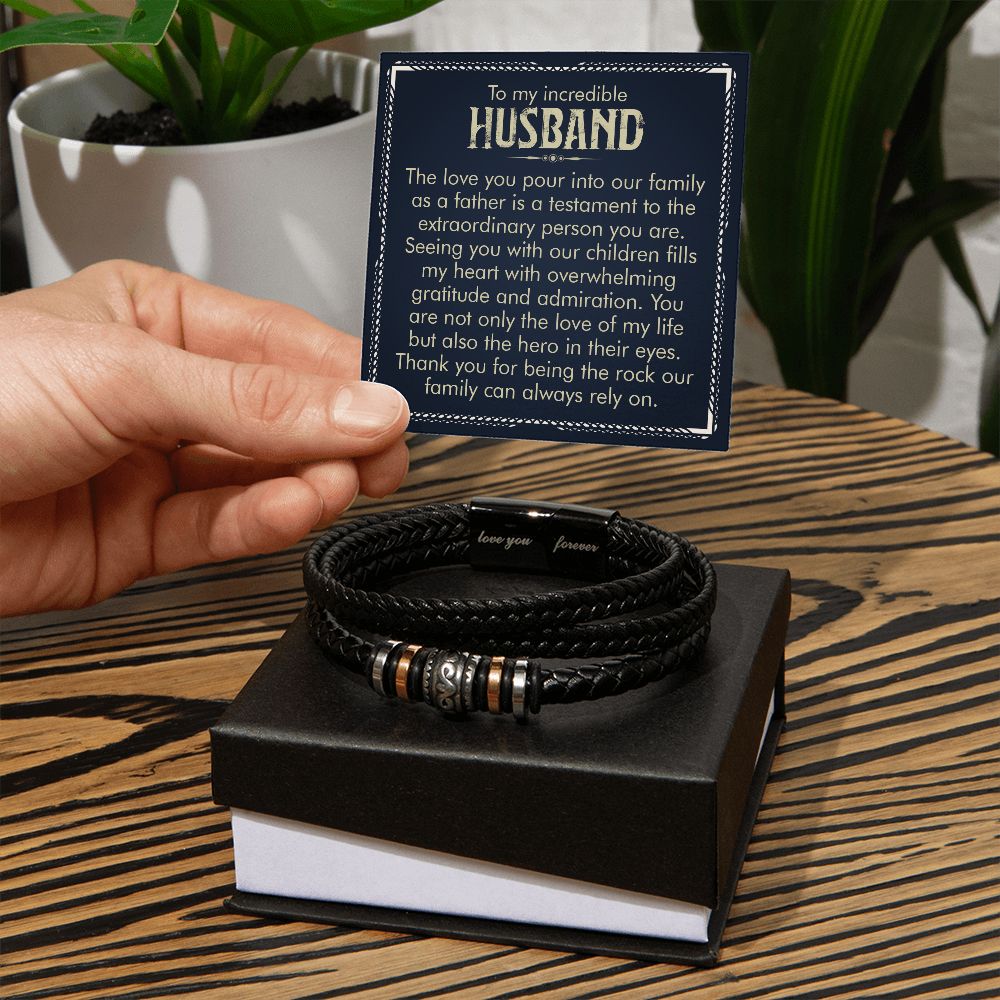 To My Incredible Husband - Men's Bracelet