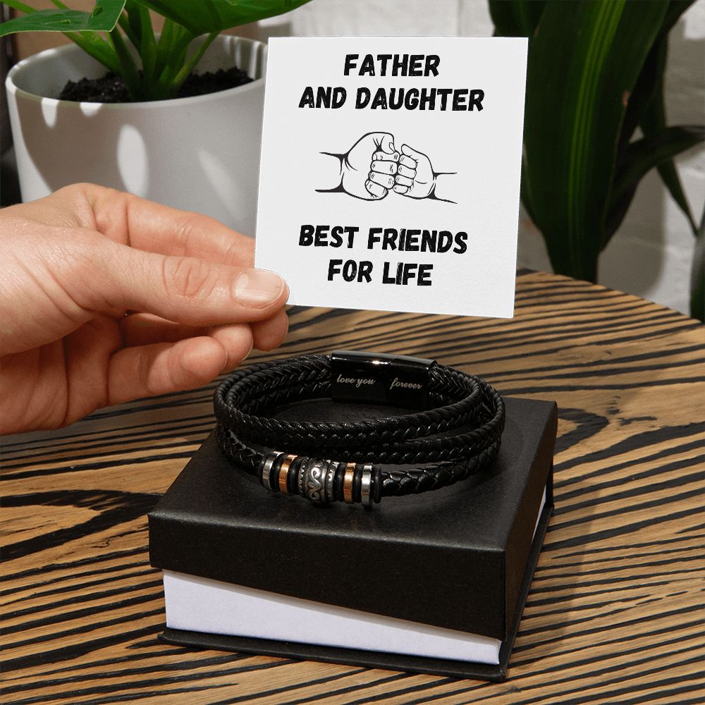 Father and Daughter Best Friends Forever - Men's Bracelet