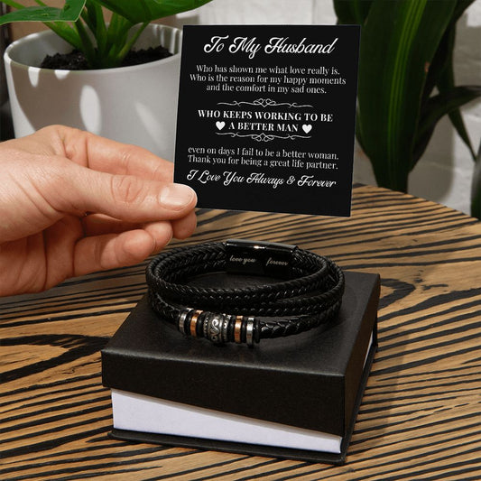 To My Husband Love You Forever Bracelet