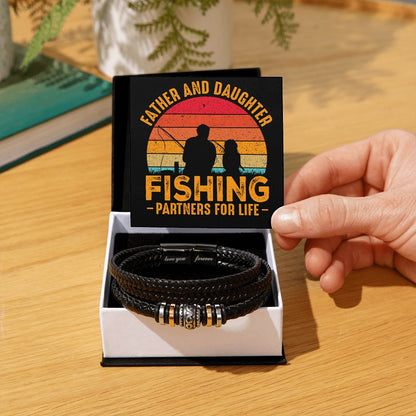 Father and Daughter Fishing Partners For Life 1 - Men's Bracelet