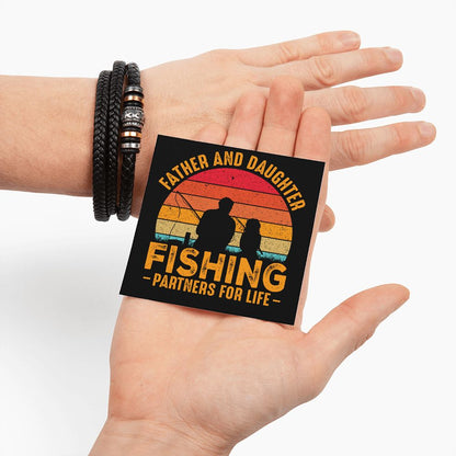 Father and Daughter Fishing Partners For Life 1 - Men's Bracelet