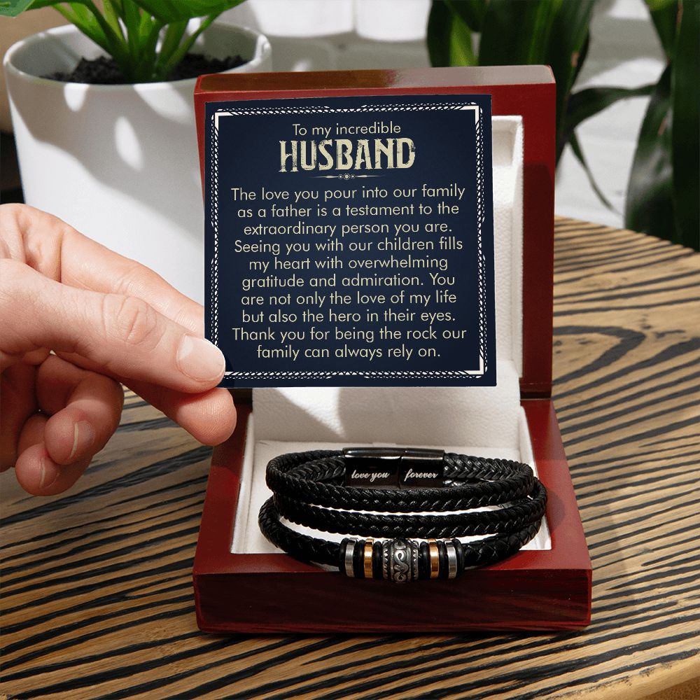 To My Incredible Husband - Men's Bracelet