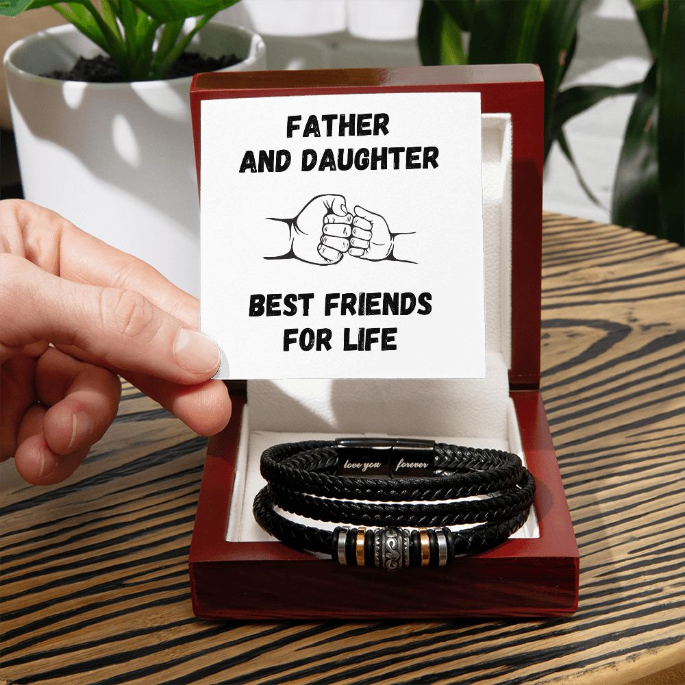 Father and Daughter Best Friends Forever - Men's Bracelet