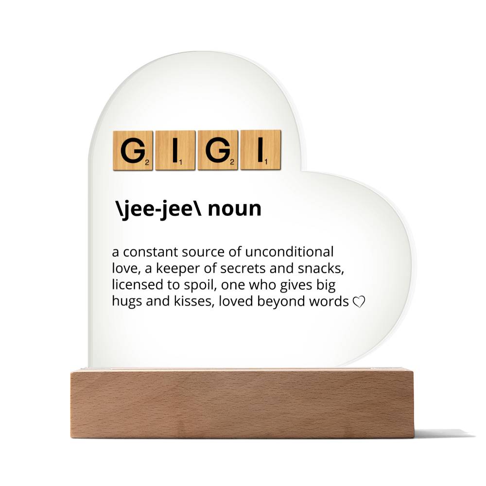 GiGi Definition Acrylic Plaque Gift