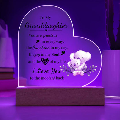 To My Granddaughter - Kids Room Décor and Night Light (Koala)