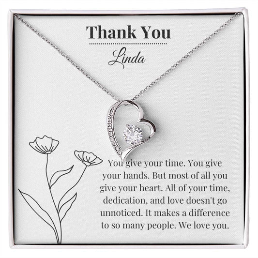 Thank You Forever Personalized Love Necklace