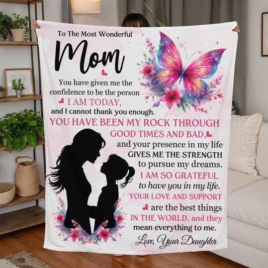 Mom Butterfly Blanket | Mother's Day Gift