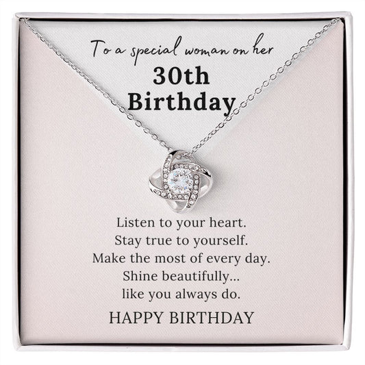 Happy Birthday 30 | Love Knot Necklace