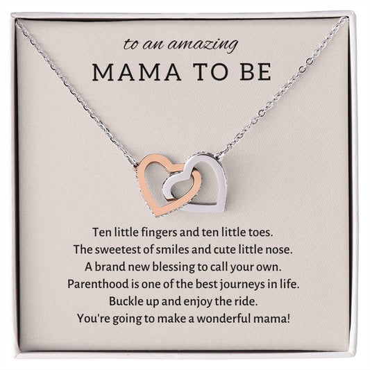 Mama To Be - Pregnancy Gift - Interlocking Hearts Necklace